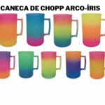 CANECA CHOPP – 500ML – 65G – JATEADO ARCO-IRIS