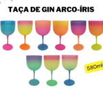 TAÇA DE GIN 580ML – 65G – JATEADA ARCO-ÍRIS